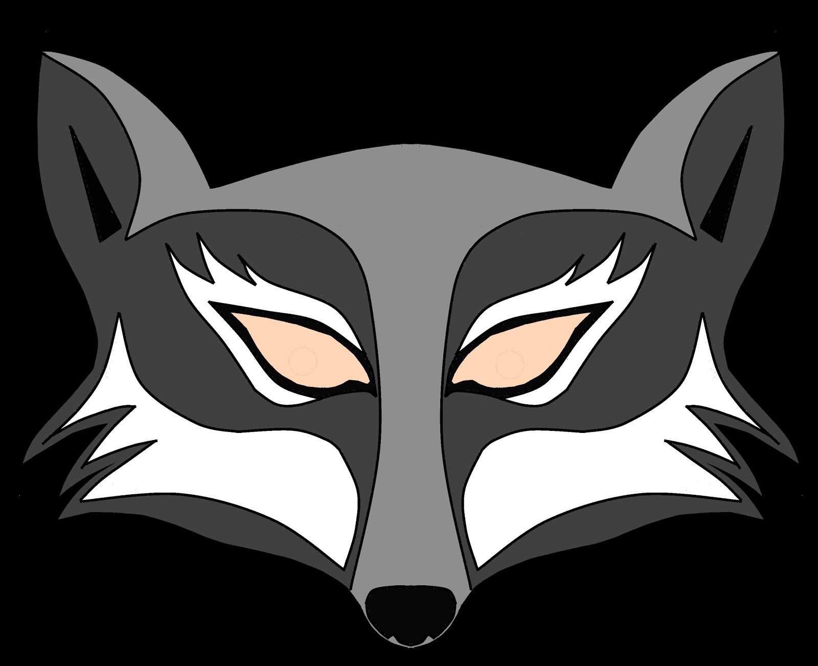 wolf mask template
