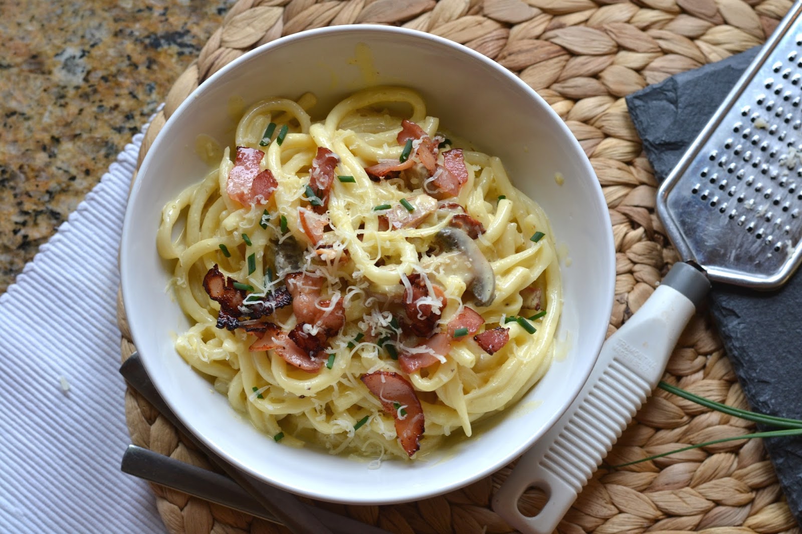 Massa Carbonara [Pasta Carbonara] Petiscana