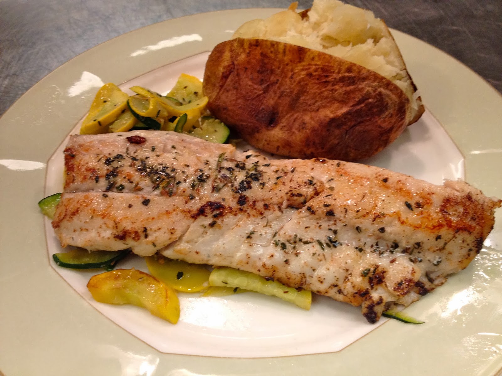 Food Only It Is Pan Seared Striped Bass