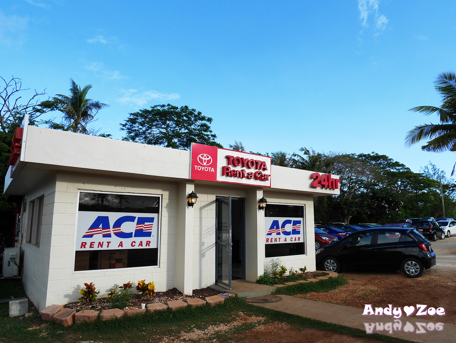 Andy與Zoe的旅行紀錄 2016/06 認識關島(Guam)之旅：關島兩次租車自駕體驗、租車過程介紹 (ACE TOYOTA Rent A Car)租車24小時台幣不到1千元