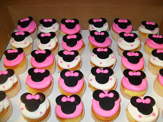 Cupcakes Minnie Mouse, parte 1