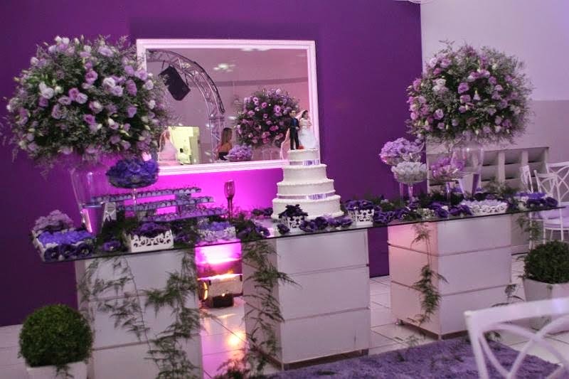 Para noivas: Decoração de casamento lilás e branco