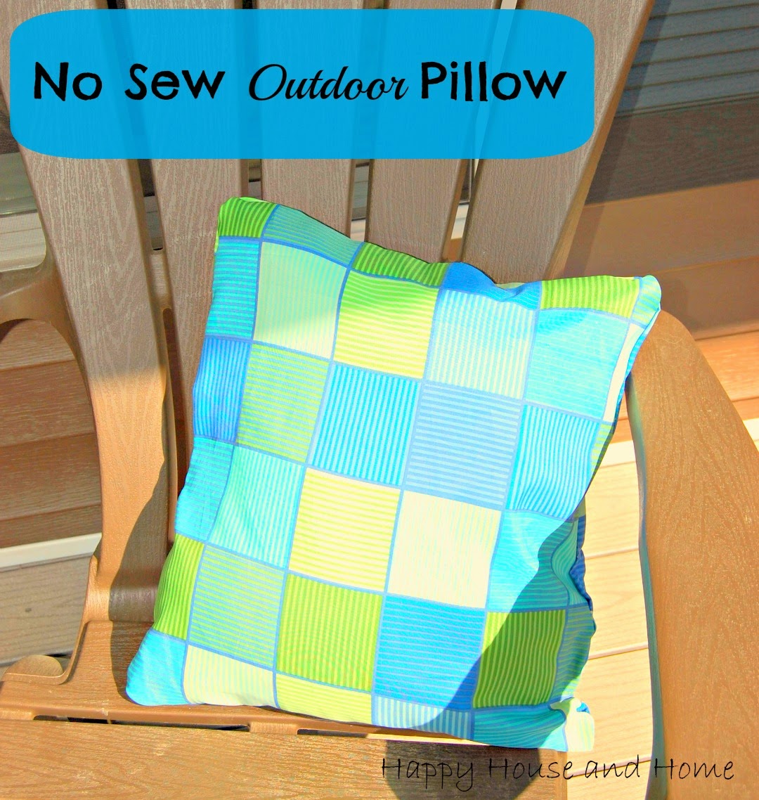 no-sew projects, no-sew pillow, no-sew outdoor pillow, diy pillows, outdoor decor