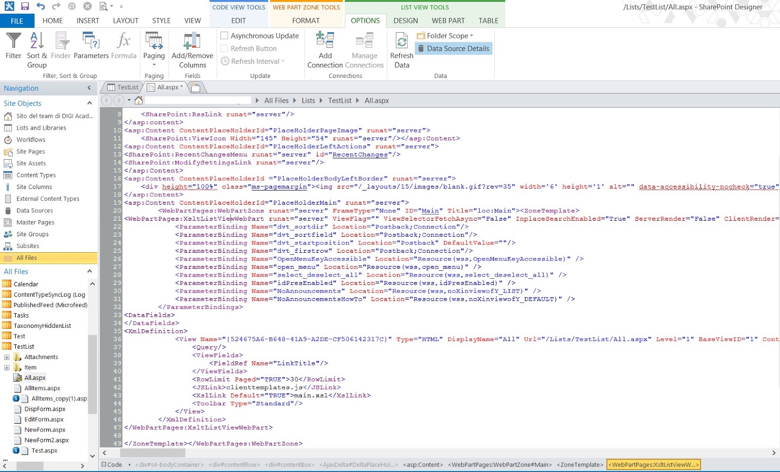 List View Tools tab missing in SharePoint Designer 2013 | MdMazzotti's Blog