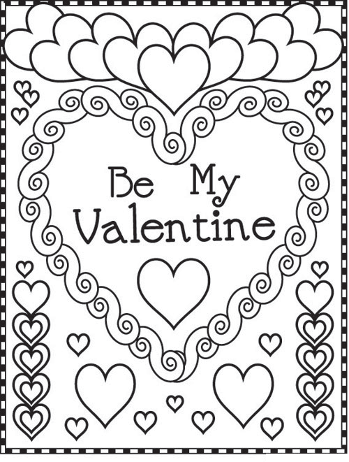 valentine coloring pages by number - photo #42