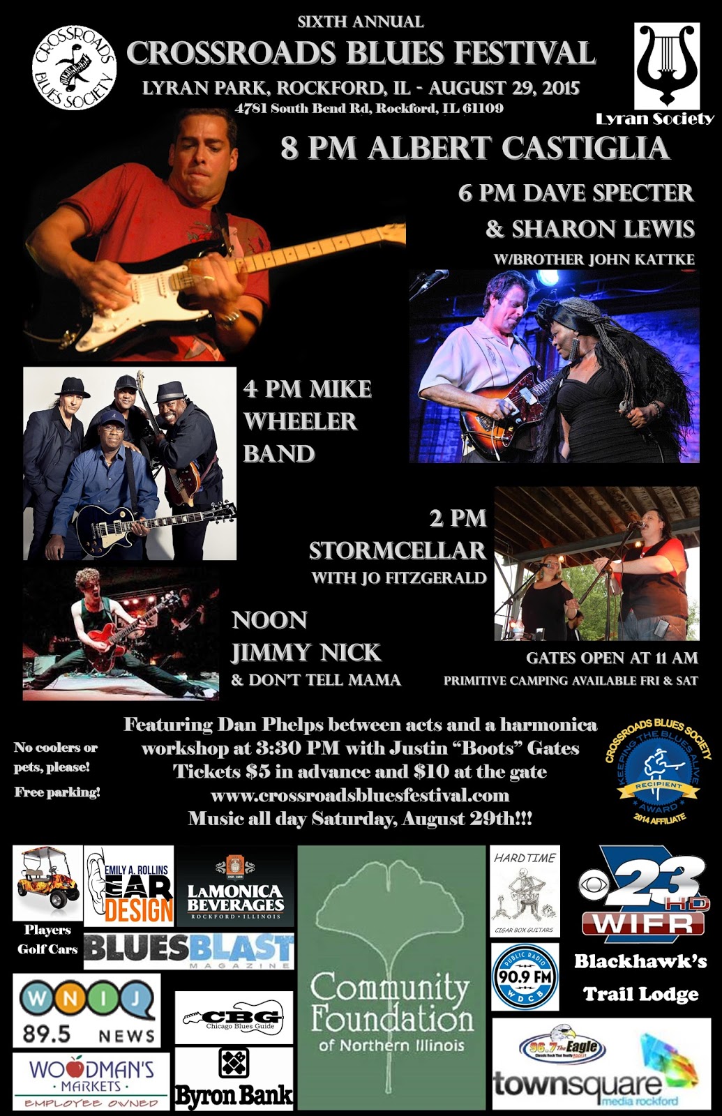 Crossroads Blues Festival: Final Poster with Sponsors
