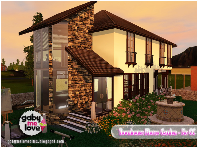 Gabymelove's Sims 3  - Página 2 Townhouse-Flores-Garden---Down-1