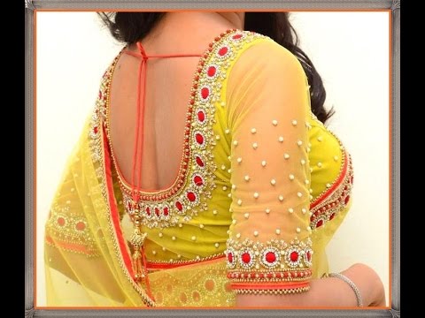 Saree blouse neck designs for weddings