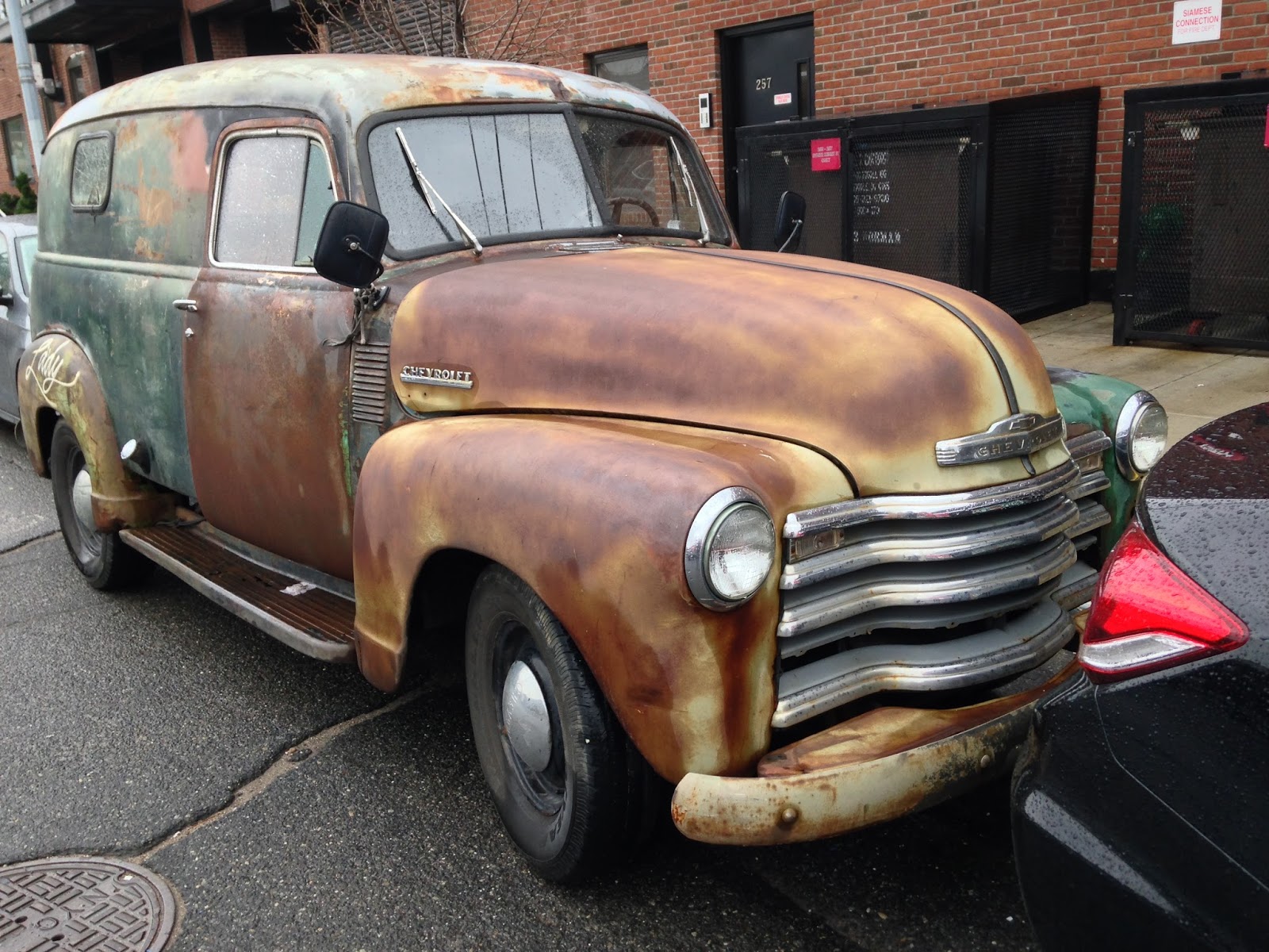 autoliterate: 1950 Chevrolet Panel Truck. Greenpoint, Brooklyn.