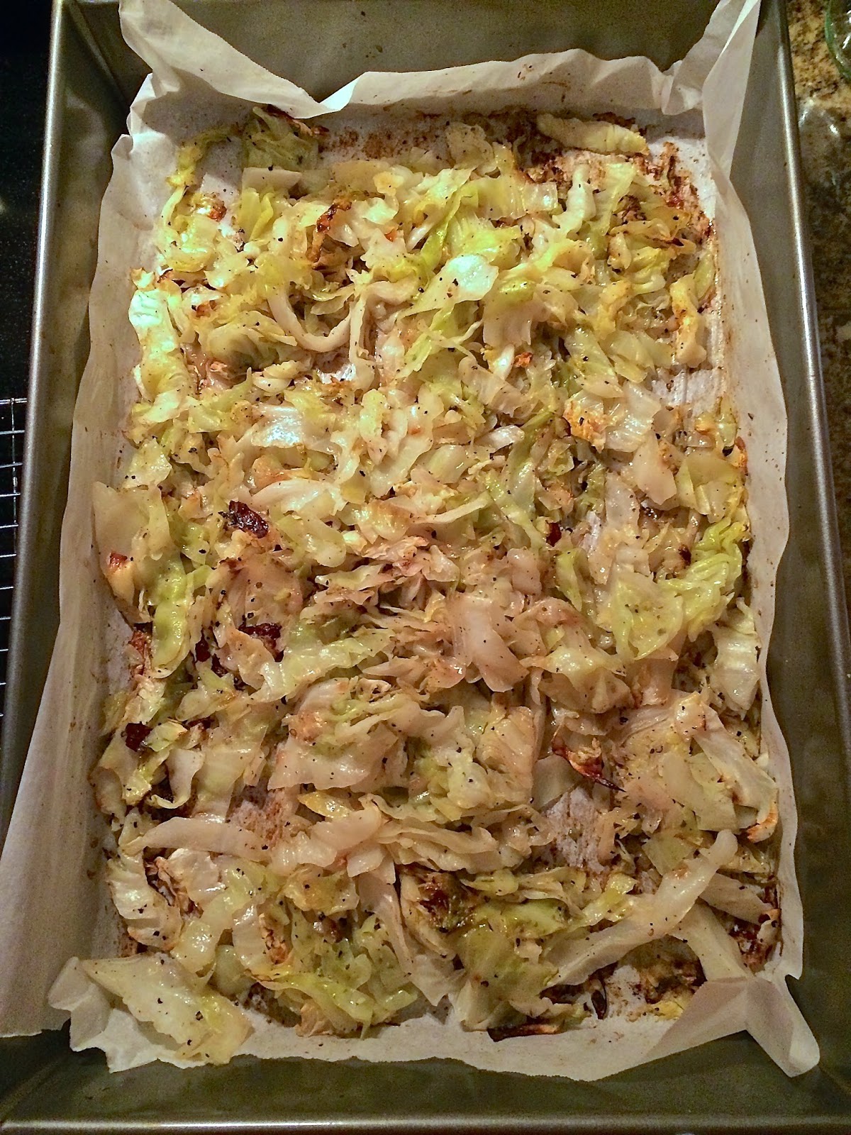 Mutritious Nuffins Olive Oil Roasted Cabbage.