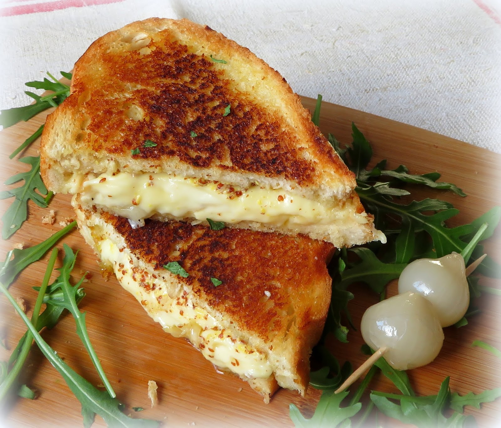 The English Kitchen Classic Grilled Cheese with Marinated Onions