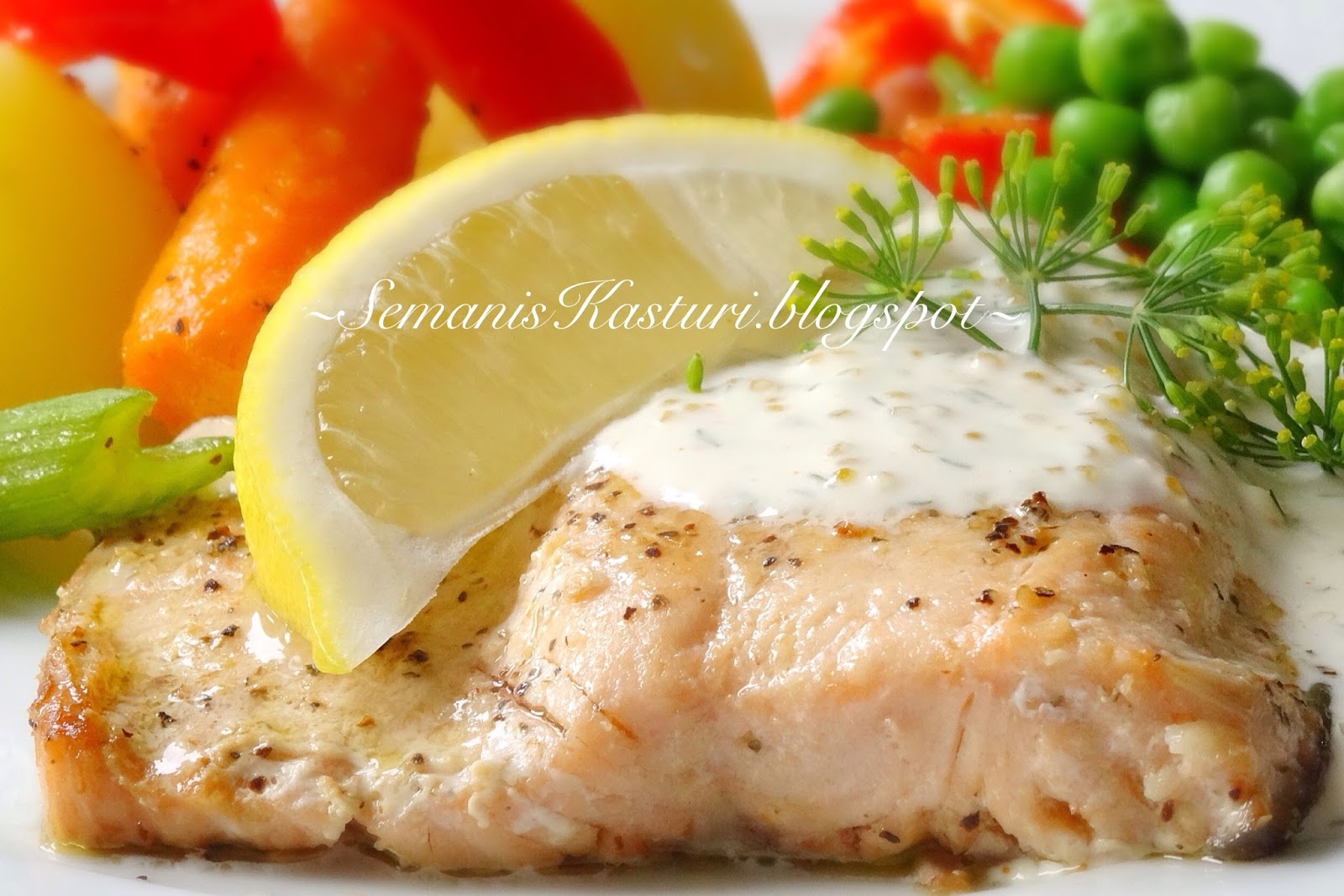 IKAN SALMON BERSAMA SOS DILL DAN CAVIAR Swesia's Journey