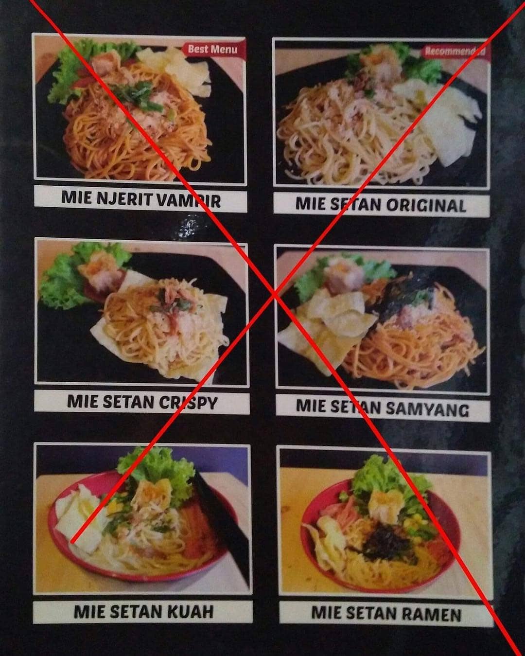 Foto Dakwah: Hukum memberi nama makanan dan warung dengan setan dalam islam