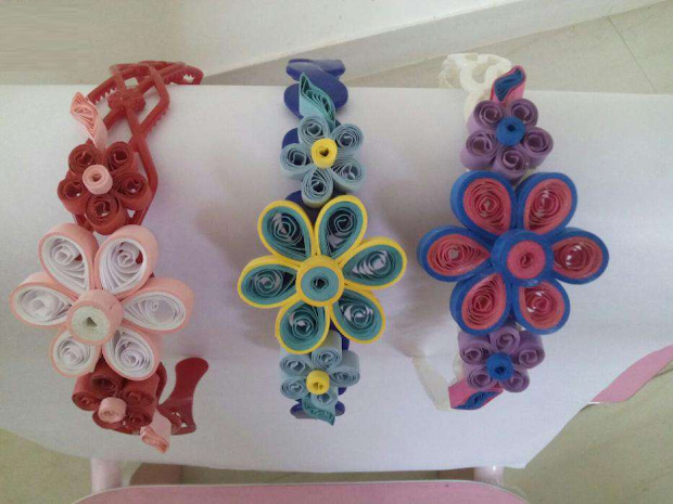 quilling paper hair band accessories