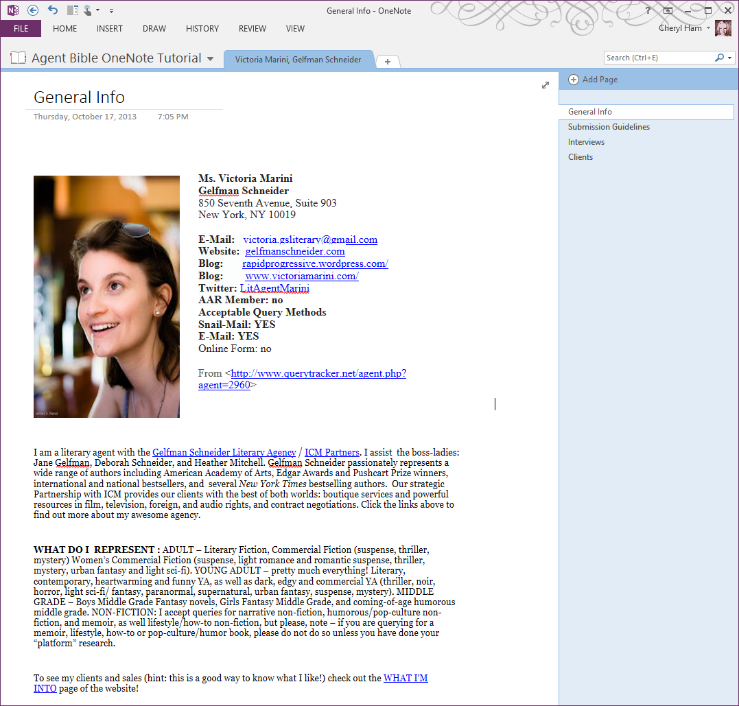 Create an Agent Bible with OneNote