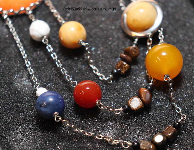 Inner geeky girl - solar system necklace