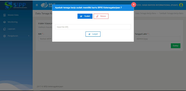Petunjuk Penggunaan SIPP Online BPJS Ketenagakerjaan 7
