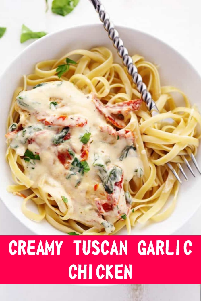 NEW! CREAMY TUSCAN GARLIC CHICKEN - Onionringandthings