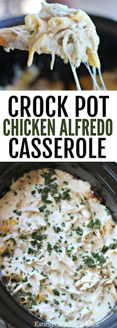 Crock pot Chicken Alfredo Casserole Recipe