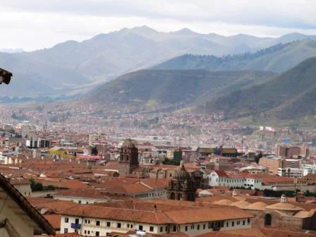 Cusco City with the Andes Mountains