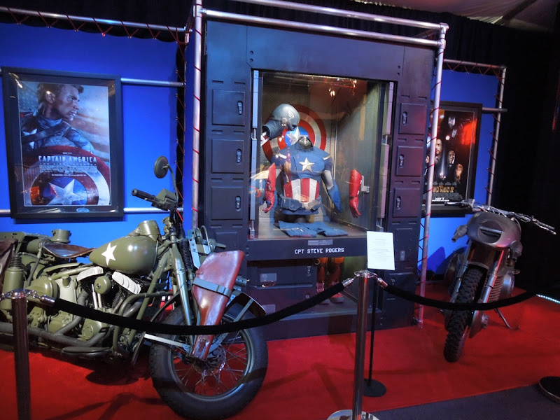 Captain America costume motorcycle exhibit