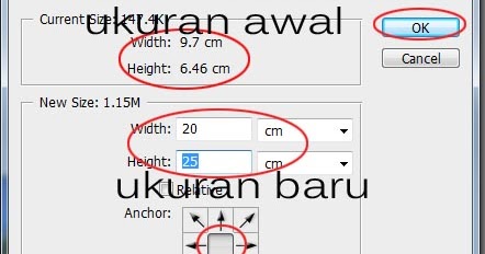 Canvas size untuk mengubah ukuran