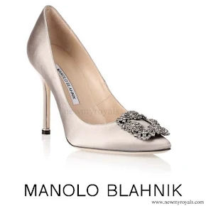 Princess Madeleine wore Manolo Blahnik Hangisi Satin Pump