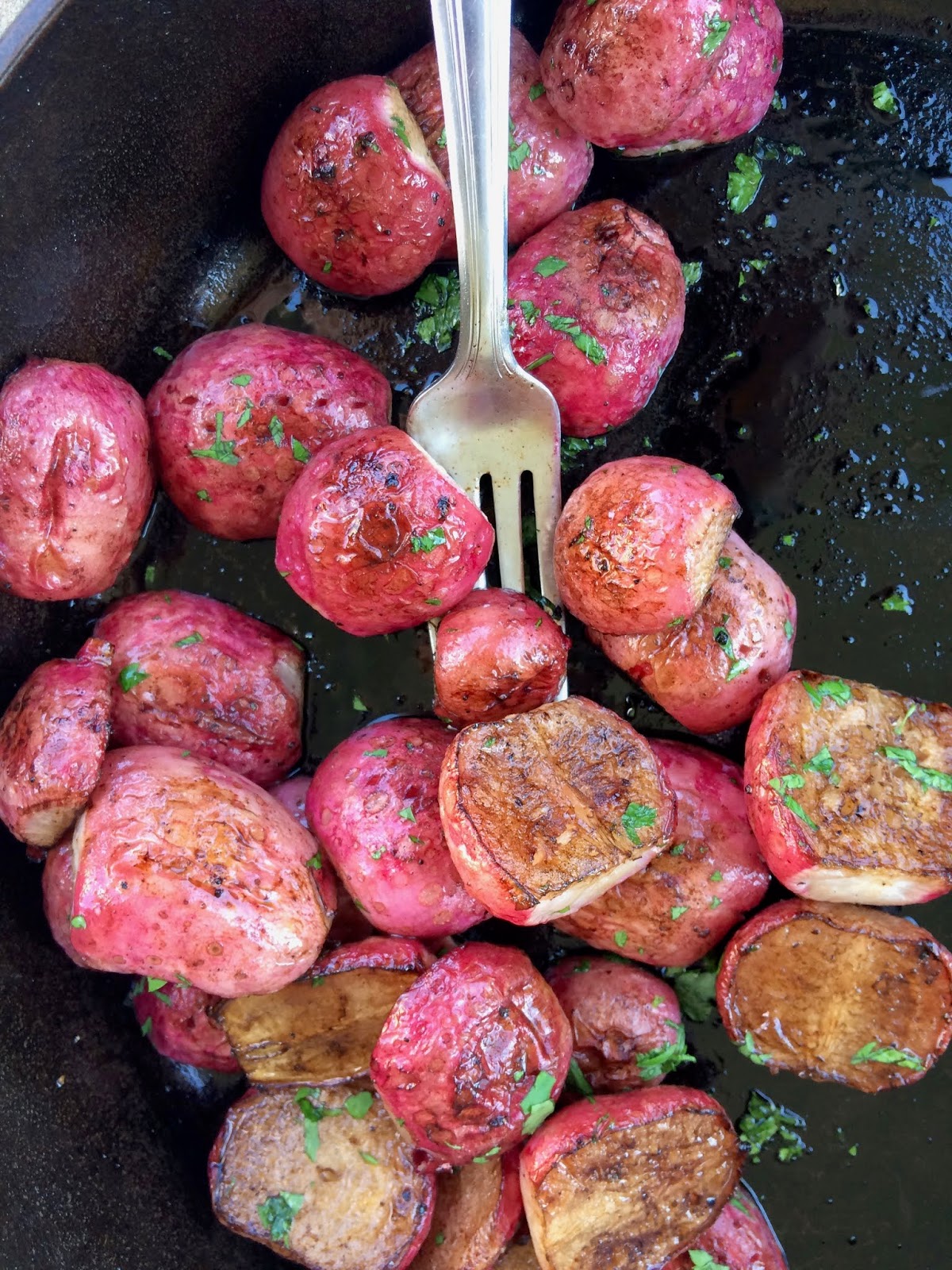 Savory Moments Roasted balsamic radishes