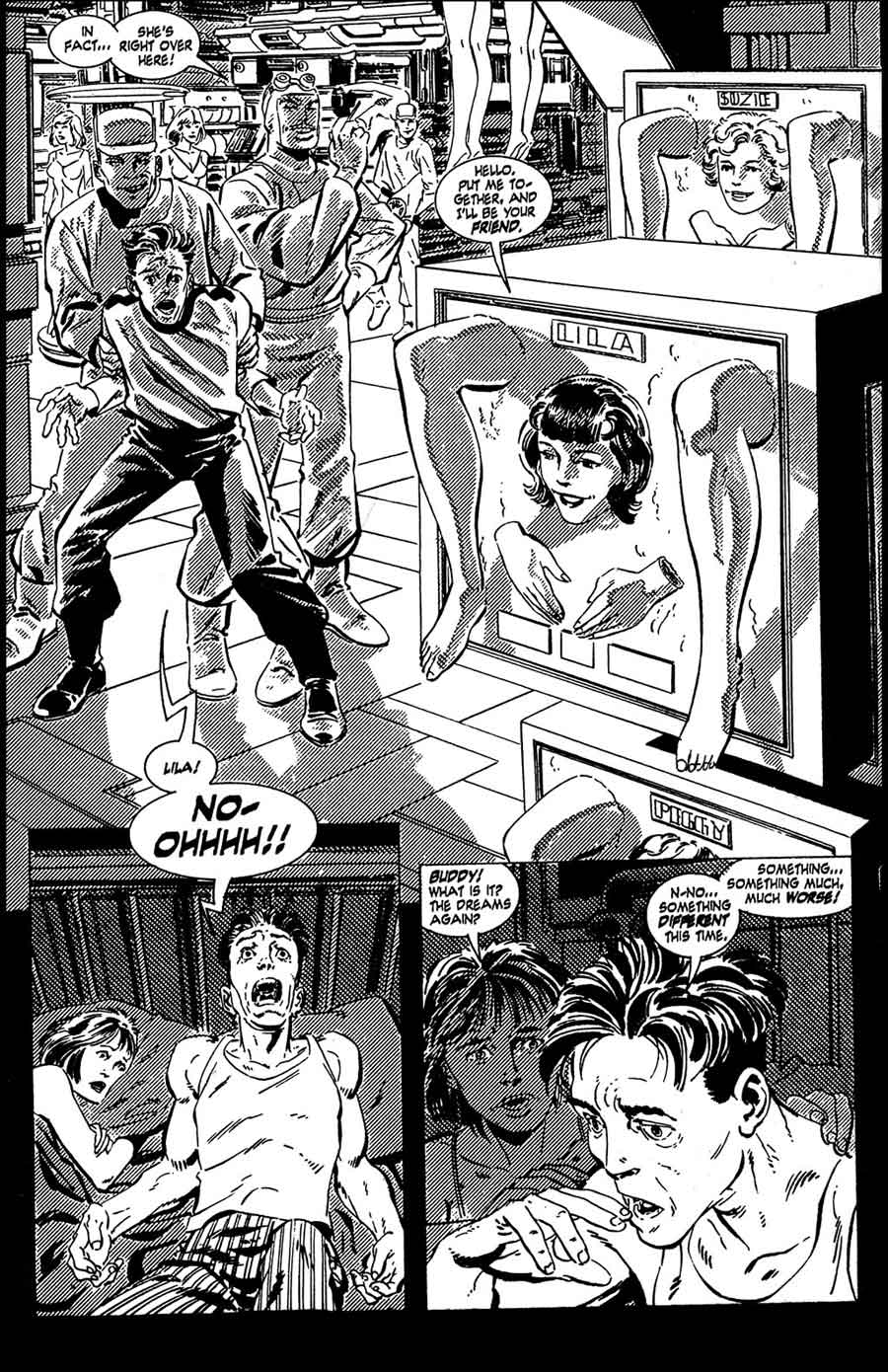 Omac v2 #2 dc 1990s comic book page art by John Byrne