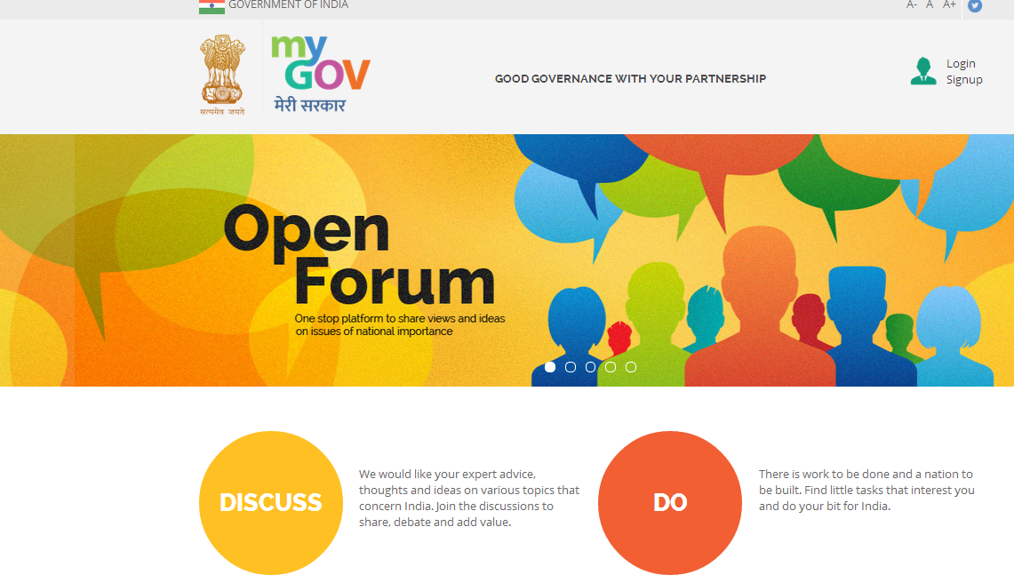 Development Solutions: My Gov - Portal for ideas and suggestions for