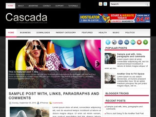 Cascada blogger template