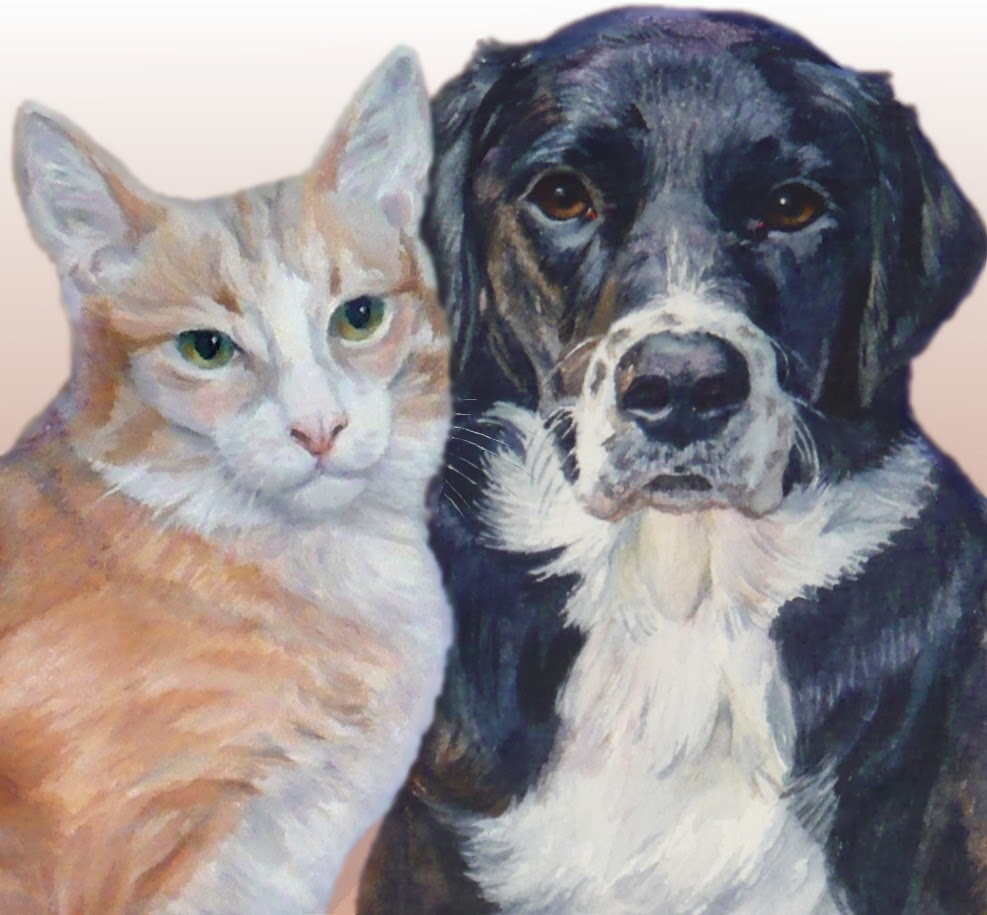 Zeh Original Art Watercolor and Oil Paintings Dog and Cat Pet