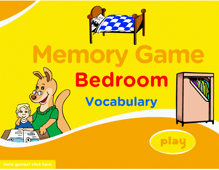 Bedroom game, memory game