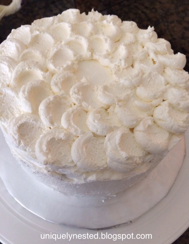 uniquely nested Coconut Cream Cake