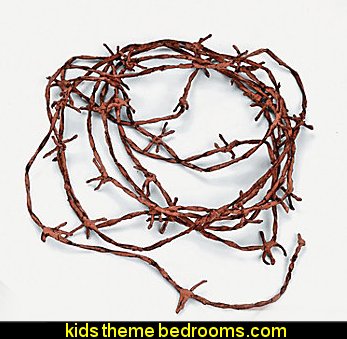 Rusty Barbwire Cord  cowboy theme bedrooms - rustic western style decorating ideas - rustic decor - cowboy room decor  Western bedroom decor