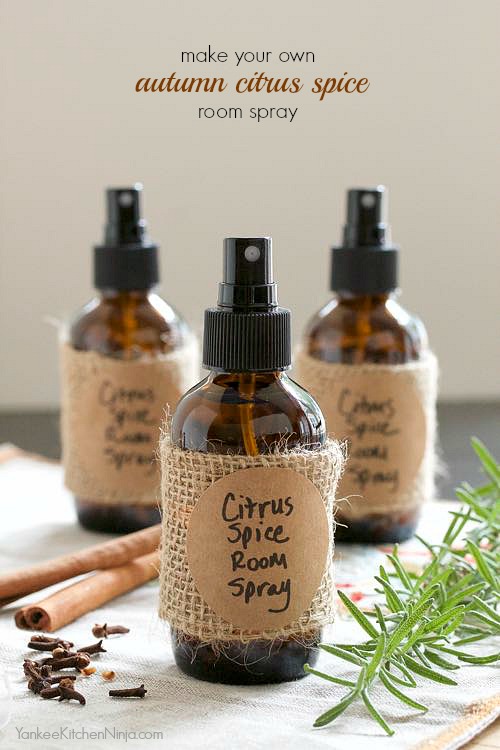 DIY autumn citrus spice room spray Yankee Kitchen Ninja