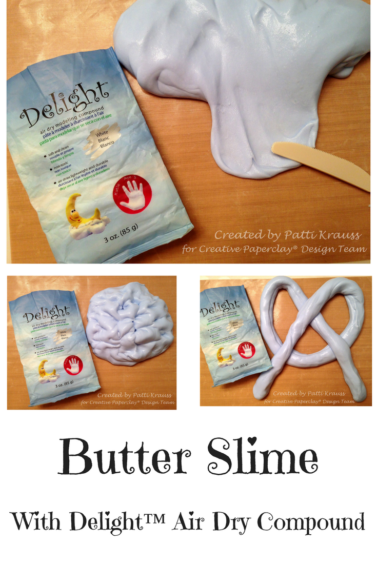 Creative Paperclay® air dry modeling material How to make Butter Slime with Delight™ Clay and