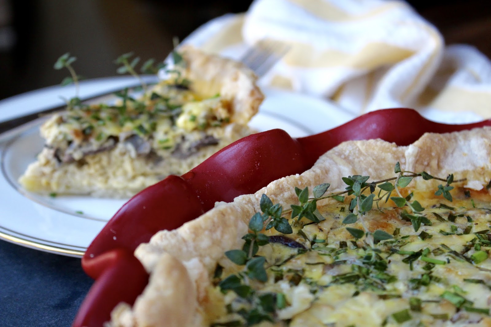 A Grain of Salt Quiche with Mushrooms and Herbs