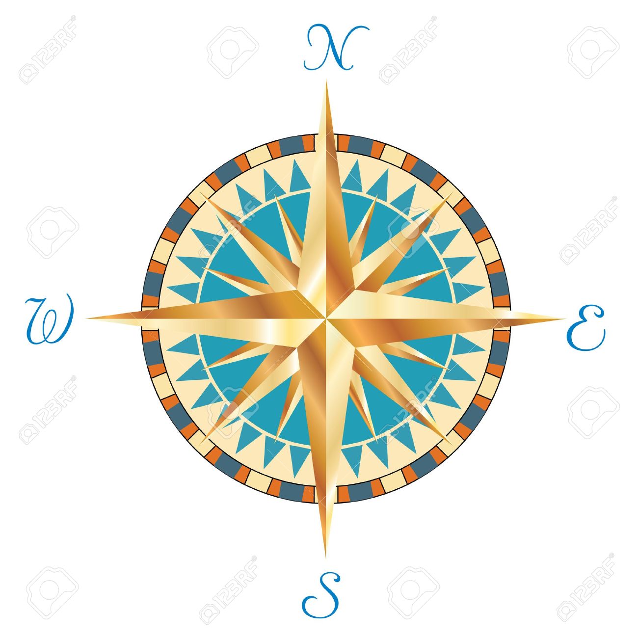 Gambar Tato Arah Mata Angin