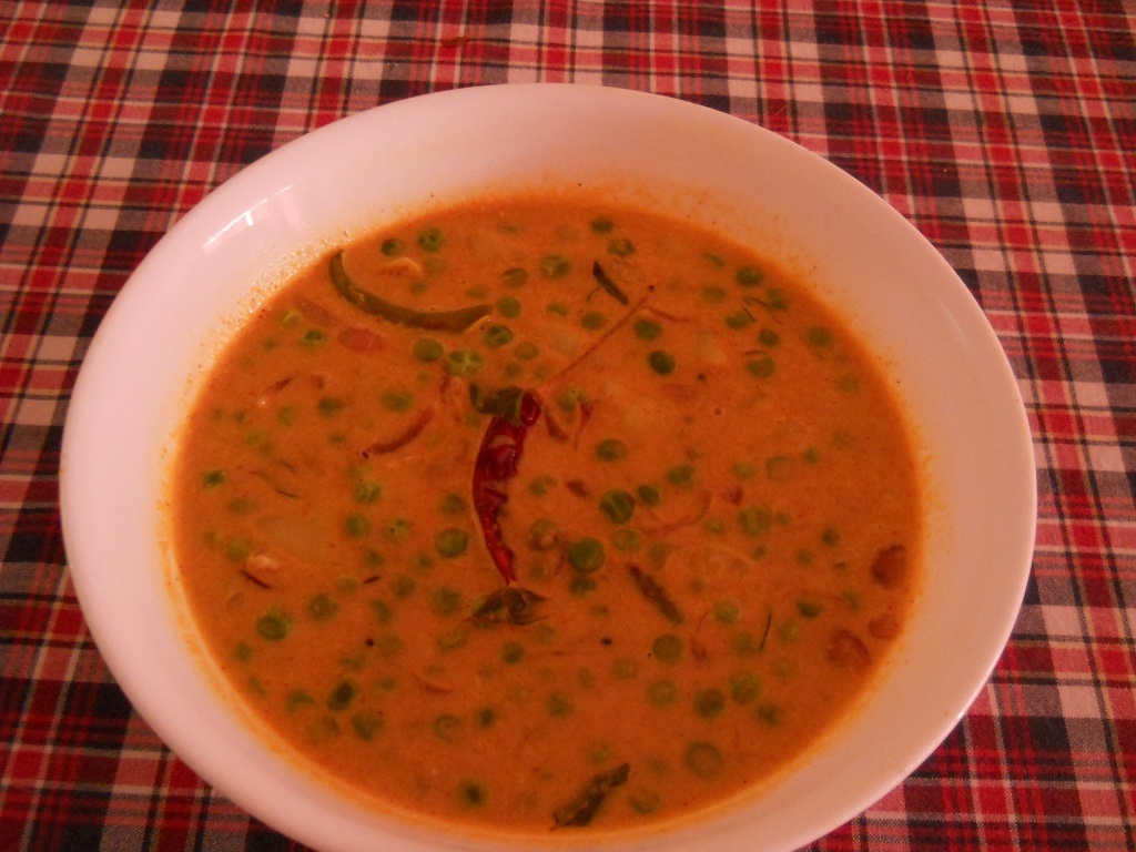 Recipes Appam and Green peas curry