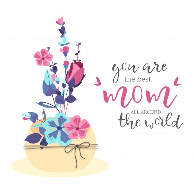 Lovely Mother's Day Bouquet Free Vector