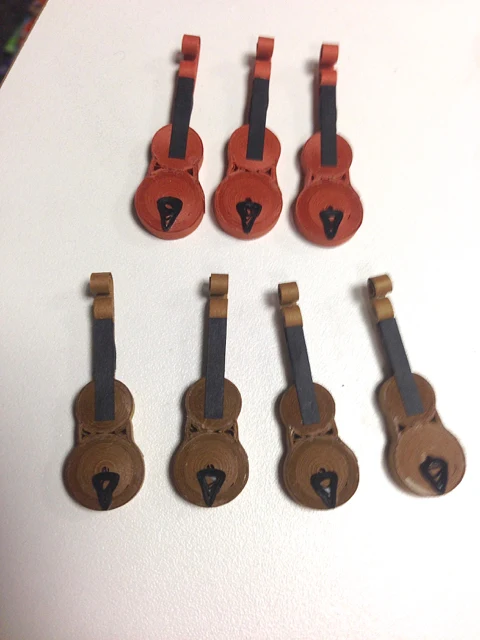 quilled violins in progress