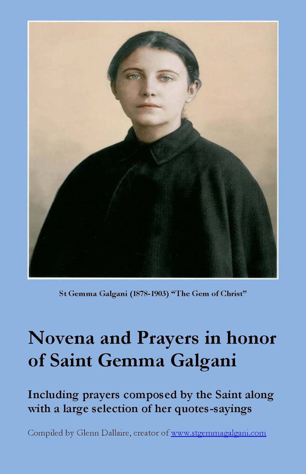St Gemma Galgani Passionist Novena To Saint Gemma Galgani