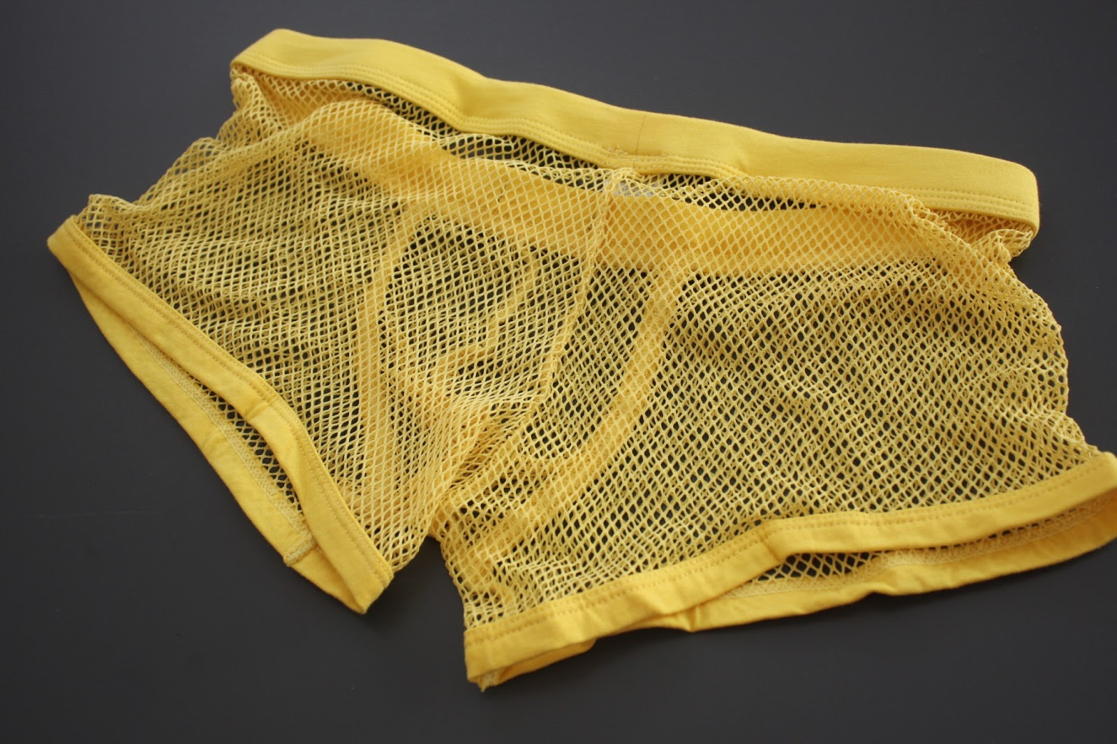 FASHION CARE 2U UM1824 Sexy Yellow Net Men underwear Shorts