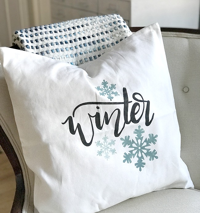 Stenciling a Winter Pillow Cover Homeroad
