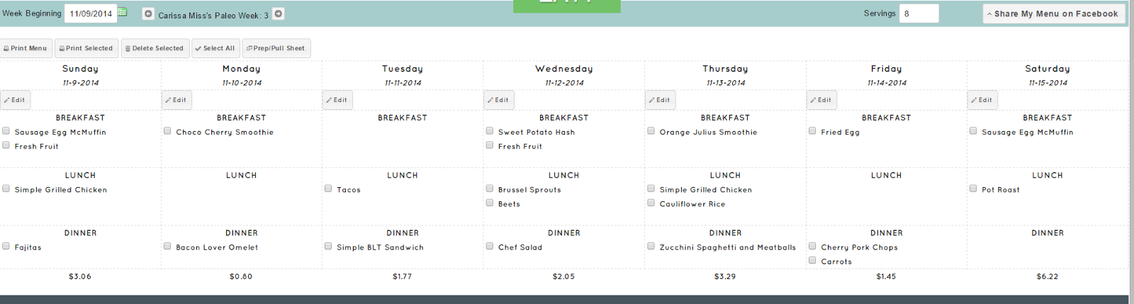 Carissa Miss: 30 Day Meal Plan with What to Eat