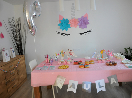 mesa fiesta unicornio