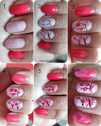 nail cherry step blossom tutorial easy steps