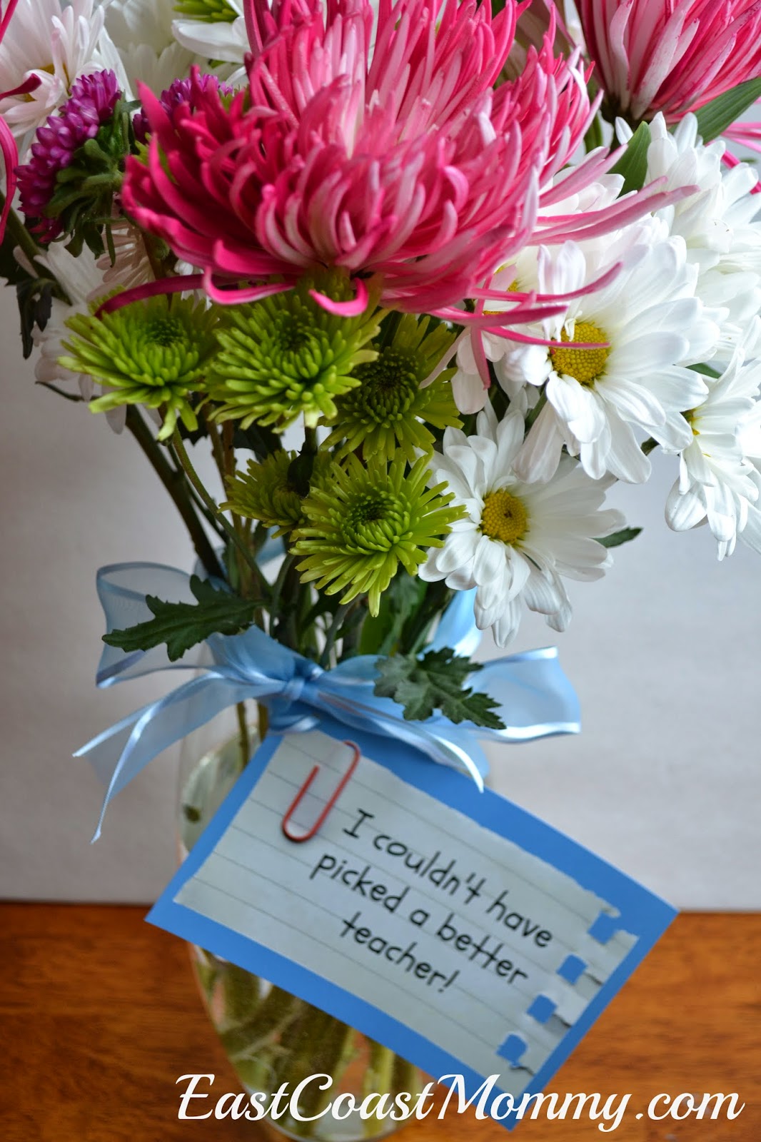 Teacher Appreciation Flower Tag Free Printable