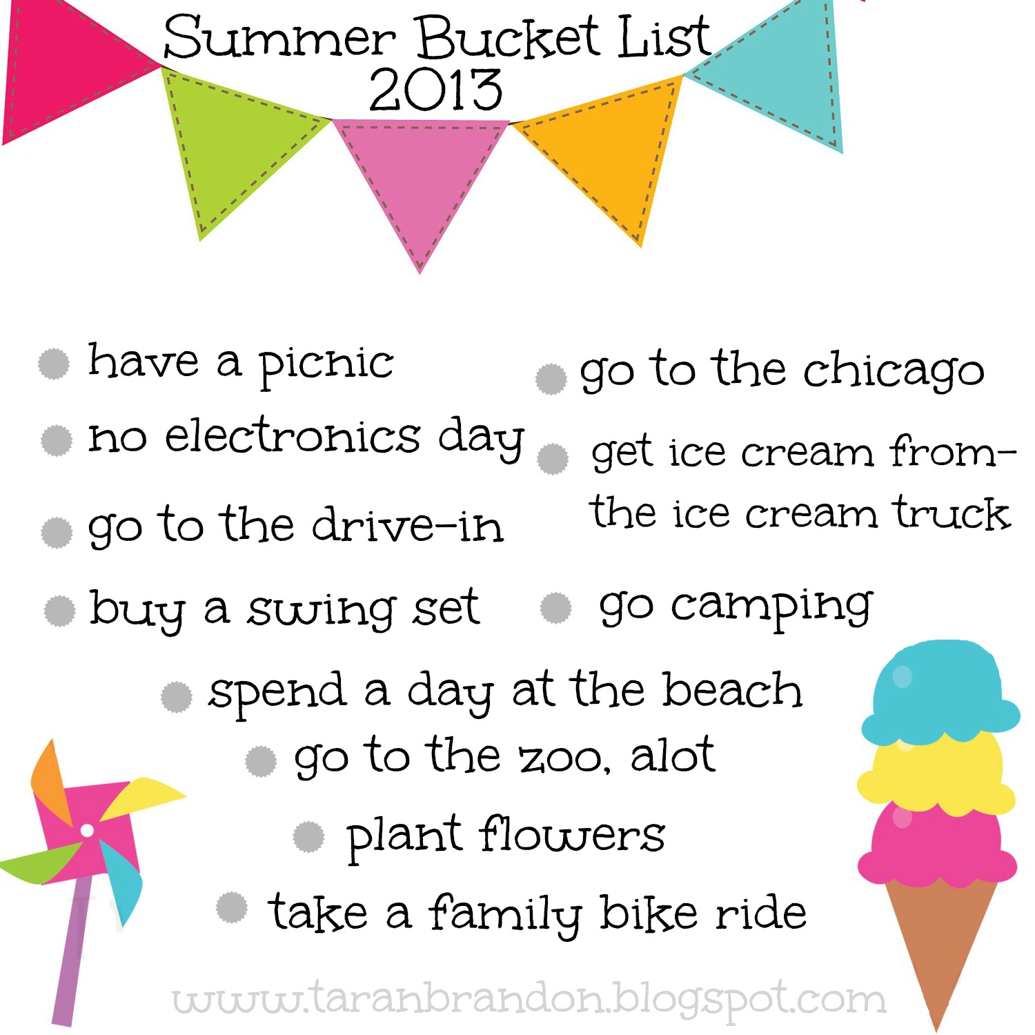 the every things.: Summer Bucket List